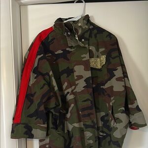 Zara Green and Red Utility Jackets